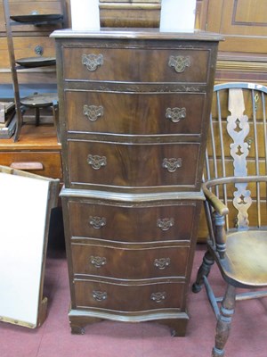 Lot 1674 - XX Century Mahogany Serpentine Shaped Chest on...