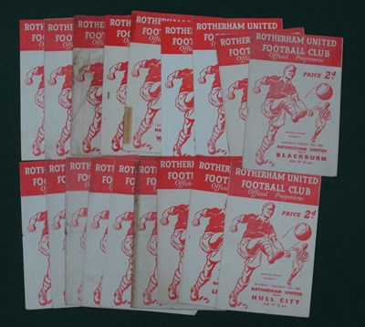 Lot 522 - Rotherham United 1954-5 Home Programmes v....