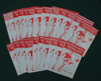 Lot 523 - Rotherham United 1955-6 Home Programmes...