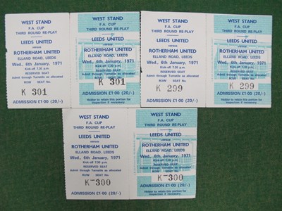 Lot 670 - Tickets 1971 Leeds United v. Rotherham United,...