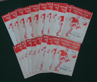 Lot 516 - Rotherham United 1956-7 Home Programmes,...