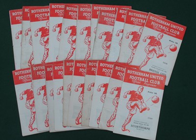 Lot 534 - Rotherham United 1958-9 Home Programmes,...