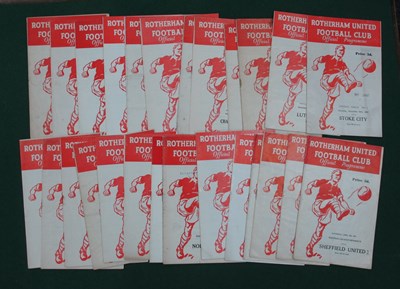 Lot 514 - Rotherham United 1960-61 Home Programmes,...