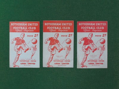 Lot 680 - Rotherham United v. Leeds United Programmes...